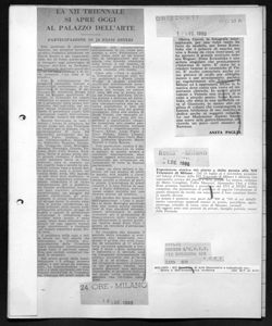 Esposizione storica del piatto e della posata alla XII Triennale di Milano, sta in NOVITÀ - periodico
