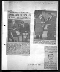 Alla Triennale di Milano il Sottosegretario inglese alla Pubblica Istruzione Mr. Kenneth Thompson, sta in L'ITALIA - quotidiano