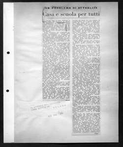 UN PROBLEMA DI ATTUALITÀ - Casa e scuola per tutti, sta in IL GIORNALE DELL'INGEGNERE - Periodico