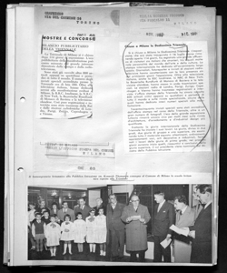 Il Sottosegretario britannico alla Pubblica Istruzione on. Kenneth Thompson consegna al Comune di Milano la scuola britannica esposta alla Triennale, sta in CITTÀ DI MILANO - Periodico