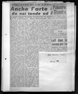 BILANCIO DI UN ANNO - Anche l'arte astratta da noi tende a imborghesire - La gente comune ha ormai incominciato ad abituarsi a certo 