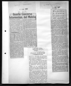 Quarto Concorso Internazion. Del Mobile, sta in LUCE - quotidiano
