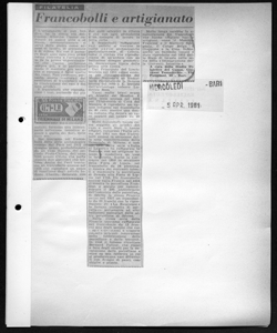 FILATELIA - Francobolli e artigianato, sta in MERCOLEDì - periodico