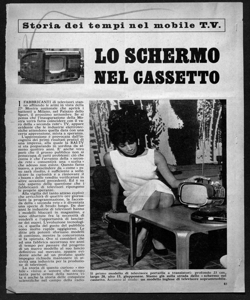 Storia dei tempi nel mobile T.V. - LO SCHERMO NEL CASSETTO, sta in SCIENZA E VITA - periodico