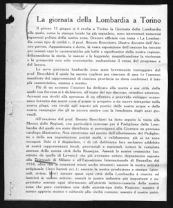 La giornata della Lombardia a Torino, sta in IL CAMINO - periodico