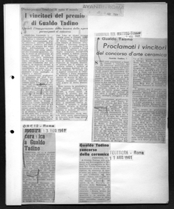 A Gualdo Tadino - Proclamati i vincitori del concorso d'arte ceramica, sta in GIORNALE DEL MATTINO - quotidiano