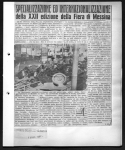 SPECIALIZZAZIONE ED INTERNAZIONALIZZAZIONE della XXII edizione della Fiera di Messina, sta in CORRIERE CALABRESE - quotidiano
