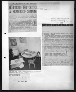 ALLA BIENNALE DI PARIGI - IL PREMIO DEI CRITICI A FRANCESCO SOMAINI, sta in CORRIERE DELLA PROVINCIA - quotidiano