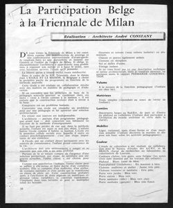 La Participation Belge à la Triennale de Milan, sta in COULEURS - periodico