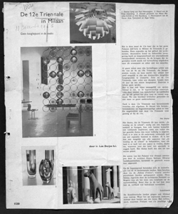 De 12e Triennale in Milaan, sta in BONN - periodico