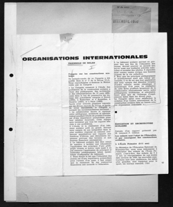 ORGANISATIONS INTERNATIONALES, sta in U.I.A. - periodico