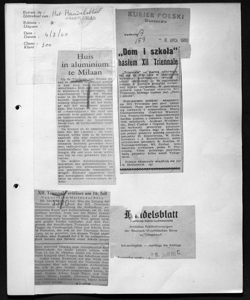 Dom i szkola hastem XII Triennale, sta in KURIER POLSKI - Quotidiano