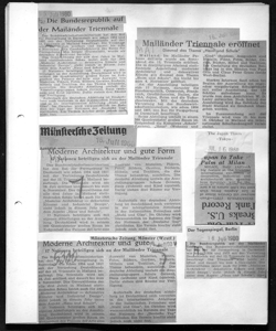 Moderne Architektur und gute Form - 17 Nationen beteiligen sich an der Mailänder Triennale, sta in MÜNSTERSCHE ZEITUNG. - Quotidiano