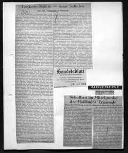 Schulbau im Mittelpunkt der Mailänder Triennale - Deutsche Abteilung zeigt Beispiele aus Hamburg und Lunen, sta in ALLGEMEINE - Quotidiano