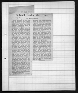 School under the trees, sta in MANCHESTER GUARDIAN WEEKLY - Periodico