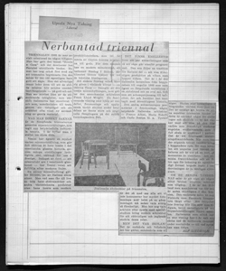 Nerbantad triennal, sta in UPSALA NYA TIDNING - Quotidiano