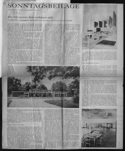 Der Stil unserer Zeit verfeirnert sich - Tendenzen der 12. Triennale für angewandte Kunst, Architektur und Industrial Design in Mailand, sta in NATIONAL-ZEITUNG - Quotidiano