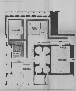 TRN_12_PA_026 bis_d - Palazzo dell'Arte. Primo piano. Area della mostra La casa e la scuola. Varianti allestimento.