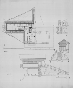 TRN_12_PA_086 a - Mostre personali di architettura. Carlo Mollino. Casa sull'altopiano di Agra. Primo piano