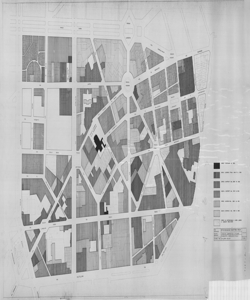 TRN_12_PA_101 - La casa e la scuola. Settore periferico. Proposta di trasformazione nella zona Farini di Milano. Diagramma cronologico dello sviluppo edilizio