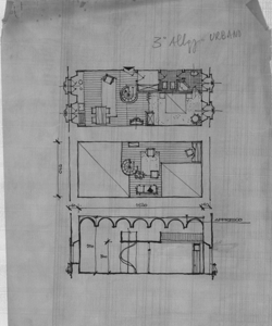 TRN_12_PA_106 bis_g - La casa e la scuola. Centro urbano. Terzo alloggio. Progetto non realizzato di allestimento. Piano terra e primo piano