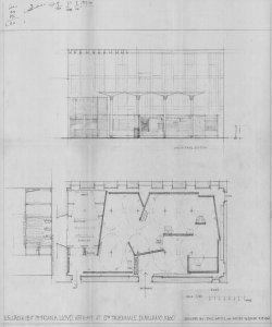 TRN_12_PA_118 - Mostra commemorativa di Frank Lloyd Wright. Area espositiva. Allestimento