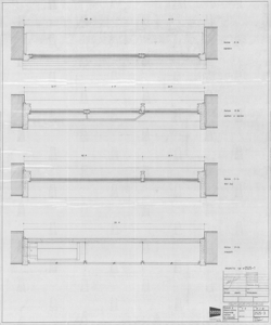 TRN_12_PA_166 e - Concorsi. Concorso nazionale per lo studio di elementi industrializzati per l'edilizia scolastica. Elemento di chiusura esterna trasparente.Elementi compositivi