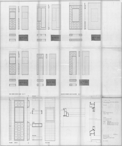 TRN_12_PA_167 c - Concorsi. Concorso nazionale per lo studio di elementi industrializzati per l'edilizia scolastica. Attrezzatura di giunto dei bordi verticali