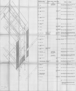 TRN_12_PA_168 b - Concorsi. Concorso nazionale per lo studio di elementi industrializzati per l'edilizia scolastica. Schema generale del montaggio
