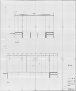 TRN_12_PA_170 g - Concorsi. Concorso nazionale per lo studio di elementi industrializzati per l'edilizia scolastica. Scuola monoaula pluriclasse. Soluzione B