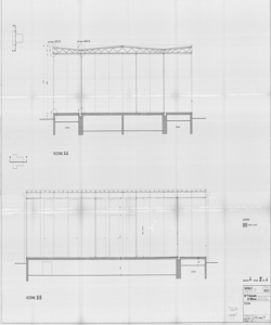 TRN_12_PA_169 g - Concorsi. Concorso nazionale per lo studio di elementi industrializzati per l'edilizia scolastica. Scuola monoaula pluriclasse. Soluzione A