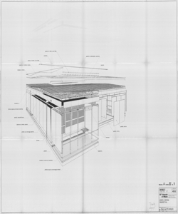 TRN_12_PA_169 p - Concorsi. Concorso nazionale per lo studio di elementi industrializzati per l'edilizia scolastica. Scuola monoaula pluriclasse. Soluzione A