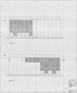 TRN_12_PA_170 e - Concorsi. Concorso nazionale per lo studio di elementi industrializzati per l'edilizia scolastica. Scuola monoaula pluriclasse. Soluzione B