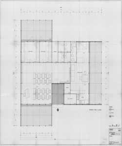 TRN_12_PA_170 d - Concorsi. Concorso nazionale per lo studio di elementi industrializzati per l'edilizia scolastica. Scuola monoaula pluriclasse. Soluzione B