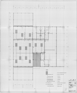 TRN_12_PA_170 q - Concorsi. Concorso nazionale per lo studio di elementi industrializzati per l'edilizia scolastica. Scuola monoaula pluriclasse. Soluzione B. Schema impianto elettrico