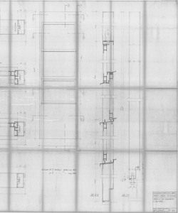 TRN_12_PA_171 g - Concorsi. Concorso nazionale per lo studio di elementi industrializzati per l'edilizia scolastica. II Tempo. Soluzione B. Pannello con serramento a saliscendi