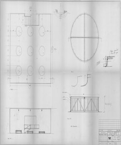 TRN_13_PA_057 b - Le Produzioni (Salone Sambonet n. 24). Sala quadrata e dettaglio cilindro per esposizione