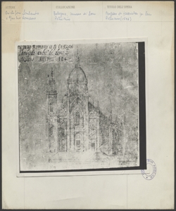 Disegno architettonico del prospetto del Duomo di Milano
