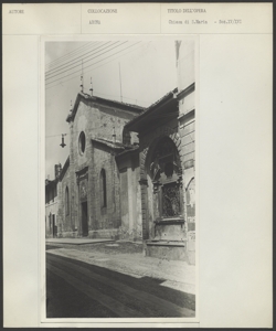 Arona - Chiesa di S. Maria - esterno - facciata e strada antistante