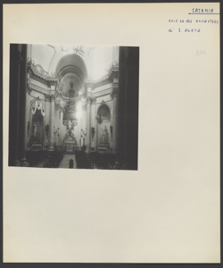 Catania - Chiesa del monastero di S. Agata - Veduta dell'interno e della zona absidale