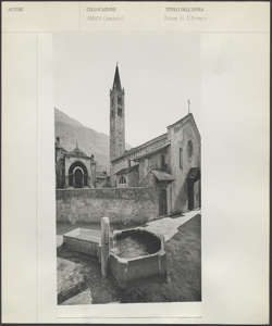 Grosio - Chiesa di San Giorgio - Facciata e lavatioio