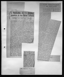 IL PROGRAMMA DELL'XI TREINNALE presentato da Ivan Matteo Lombardo -  L'esposizione sarà inaugurata il 27 luglio 1957, con anticipo di un mese rispetto alla Decima., sta in CORRIERE DELLA SERA - quotidiano