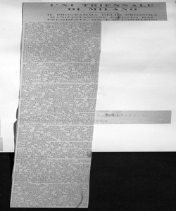 L'XI TRIENNALE DI MILANO - IL PROGRAMMA DELLA PROSSIMA MANIFESTAZIONE ESPOSTO DAL PRESIDENTE, ON. I. M. LOMBARDO., sta in 24 ORE - quotidiano