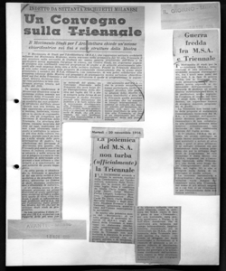 La polemica del M.S.A. non turba (ufficialmente) la Triennale, sta in  - periodico