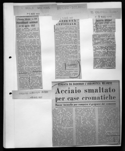 ELOGIATA DA DADISMAN L'URBANISTICA MILANESE - Acciaio smaltato per case cromatiche - Nuove tecniche per rompere il grigiore del cemento, sta in CORRIERE LOMBARDO - quotidiano