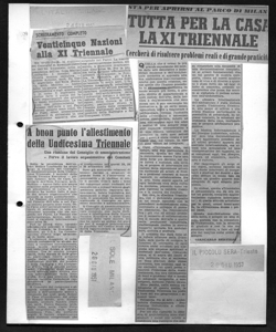 SCHIERAMENTO COMPLETO - Venticinque Nazioni alla XI Triennale, sta in L'ITALIA - quotidiano