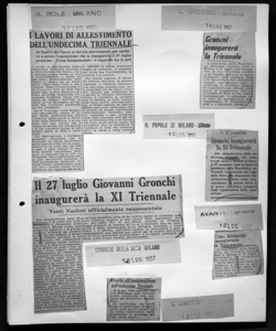 Gronchi inaugurerà la XI Triennale, sta in IL POPOLO DI MILANO - quotidiano