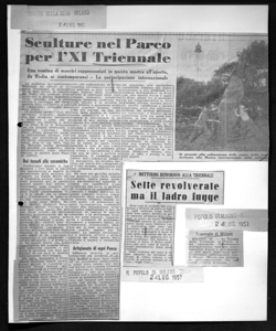 Sculture nel Parco per l'XI Triennale - Una ventina di maestri rappresentati in questa mostra all'aperto, da Rodin ai contemporanei - La partecipazione internazionale, sta in CORRIERE DELLA SERA - quotidiano