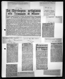 Gronchi a Milano per inaugurare la <<Triennale>>, sta in LA NAZIONE - quotidiano