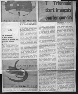 1ere Triennale d'art francais contemporain -  La Triennale e Villa Olma banco di prova per giovani artisti, sta in LA TRIBUNA - Quotidiano